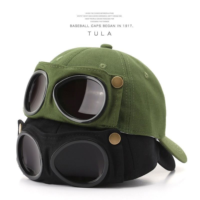 Pilot Hat Personalized Glasses Peaked Cap