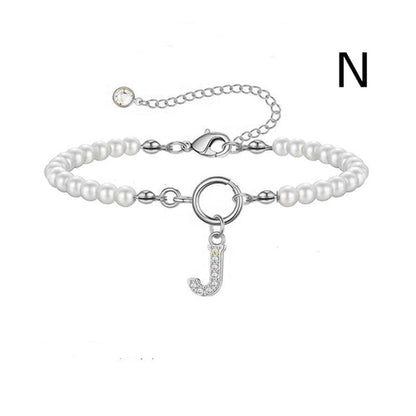 2024 New Fashion Toggle Clasp Initial Bracelet Women A-Z Letter