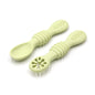 Baby Eating Training Set Toddler Feeding Silicone Sticky Spoon Fork