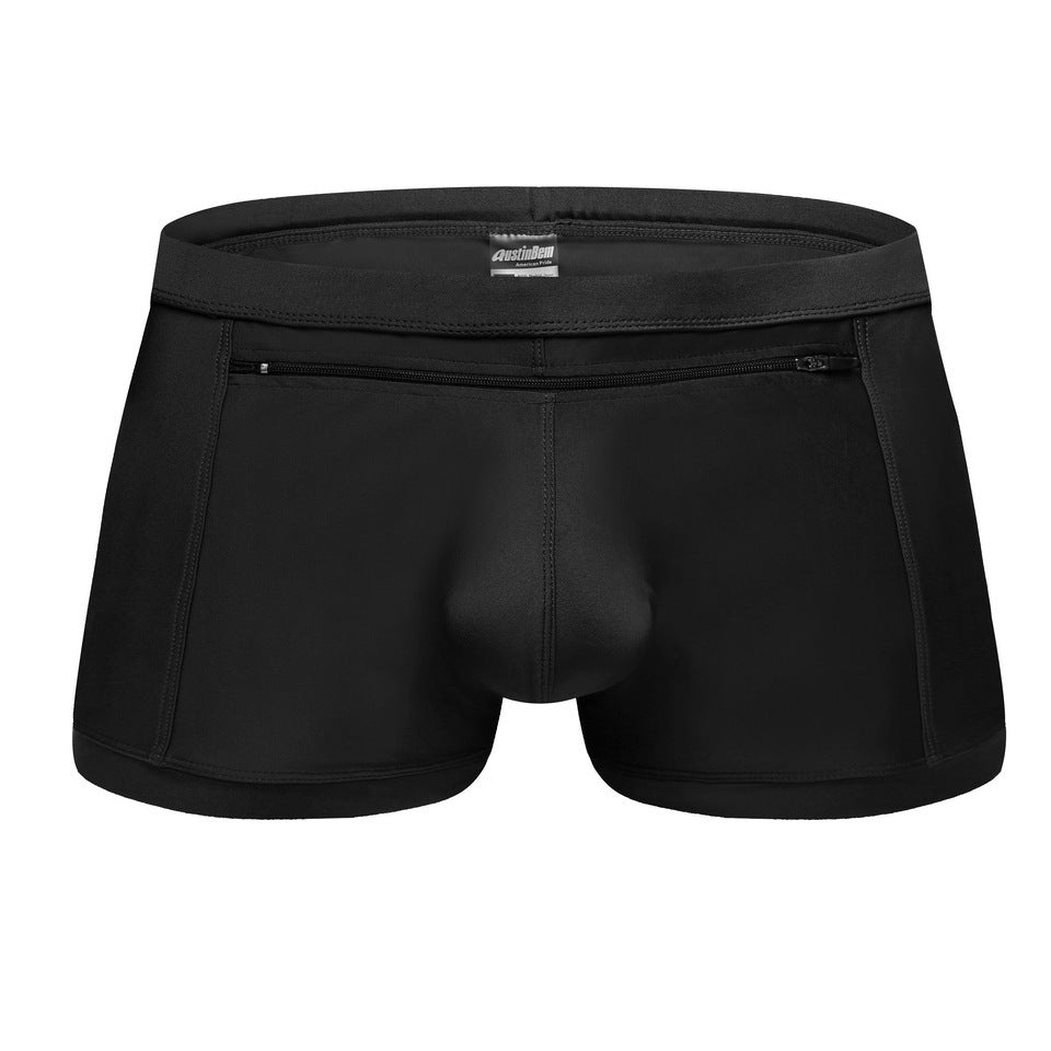 Back Pocket Men's Front Pocket Zipper Design