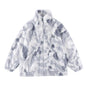Tie-dyed Polar Fleece Stand Collar Coat Autumn And Winter