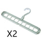 9-hole Clothes Hanger Organizer Space Saving Hanger Multi-function