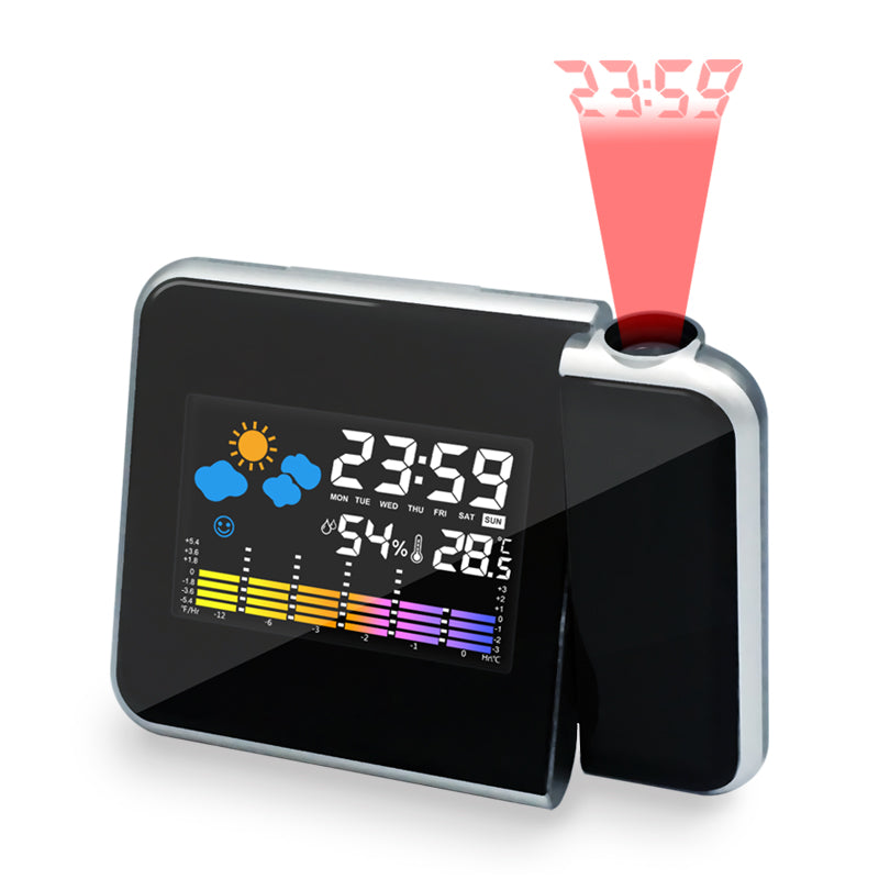 LED Alarm Projection Clock Thermometer Hygrometer