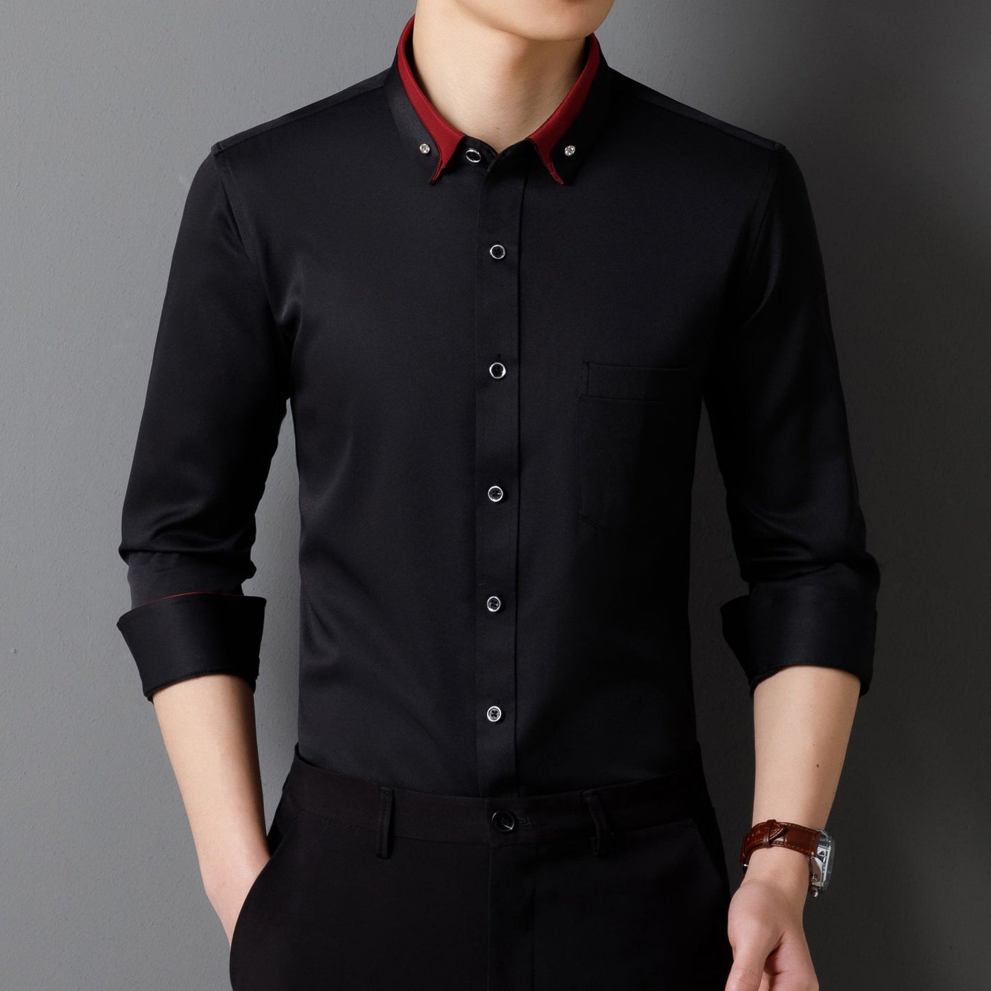 Men's Business Shirt Long Sleeve