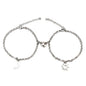 2Pcs Sun Moon Charm Magnet Attraction Stainless Steel Bracelets For