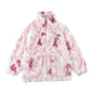 Tie-dyed Polar Fleece Stand Collar Coat Autumn And Winter