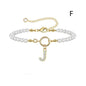 2024 New Fashion Toggle Clasp Initial Bracelet Women A-Z Letter