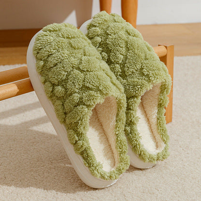 Home Fuzzy Slipper Unisex Cartoon Winter Plush Slipper Anti-Skid Soft