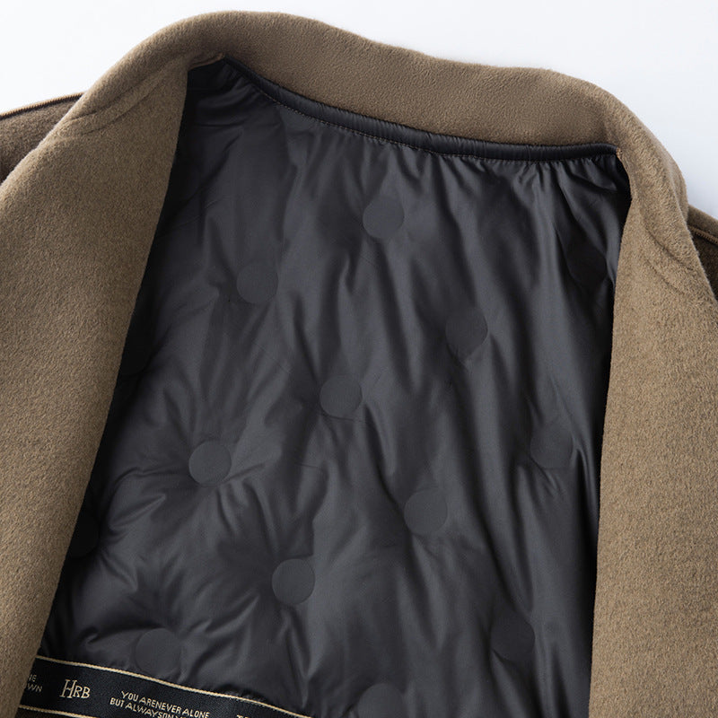 Mid-length Down Double-sided Cashmere Men's Casual Coat