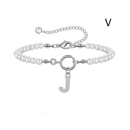 2024 New Fashion Toggle Clasp Initial Bracelet Women A-Z Letter