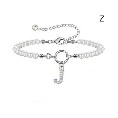 2024 New Fashion Toggle Clasp Initial Bracelet Women A-Z Letter