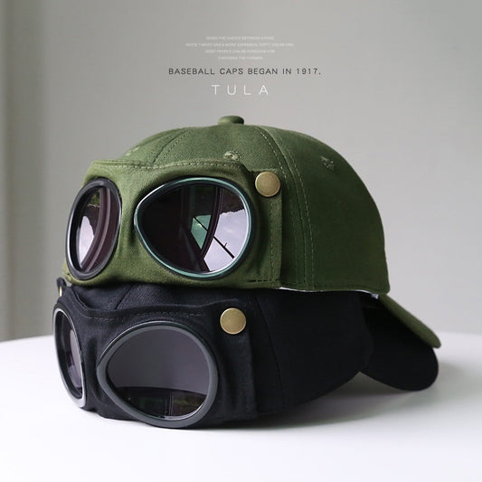Pilot Hat Personalized Glasses Peaked Cap