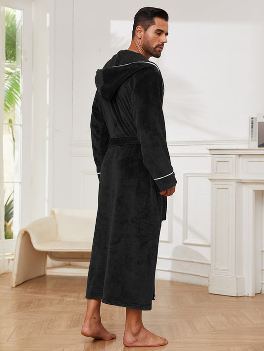Fashion Men's Flannel Bathrobe Pajamas