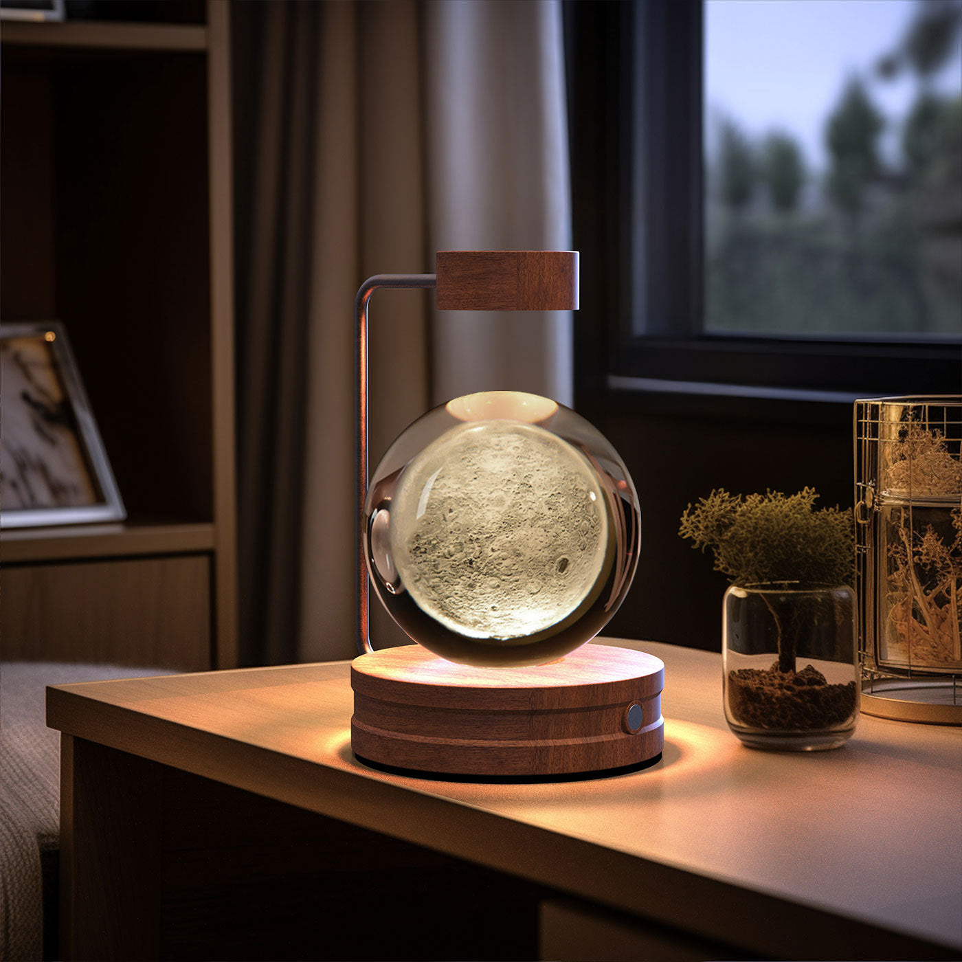 Crystal Ball Cosmic Indoor Night Light USB Power  Bedside Light