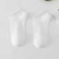 Solid Color Breathable Sweat Absorbing Simple Low-cut Polyester Boat Socks