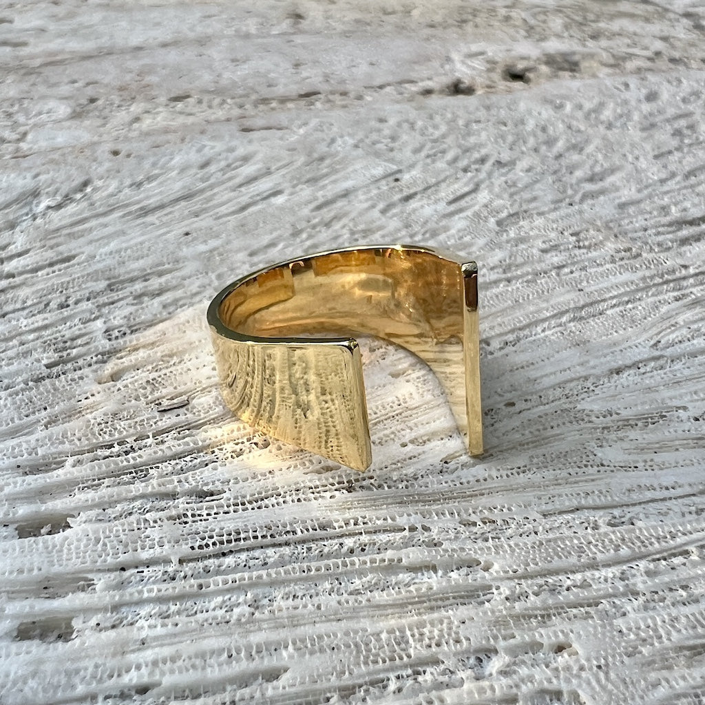 Open Angular Bombshell Ring