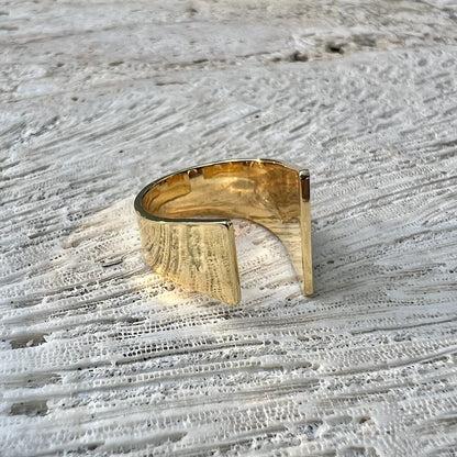 Open Angular Bombshell Ring