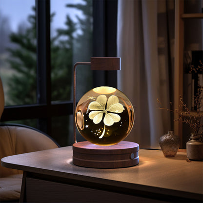 Crystal Ball Cosmic Indoor Night Light USB Power  Bedside Light