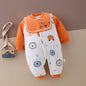 SnuggleZoo™ – Thick Winter Baby Onesie with Animal Print