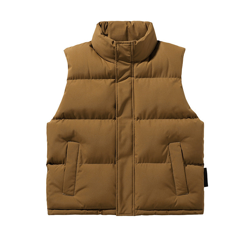 Trendy Sleeveless Cotton-padded Vest