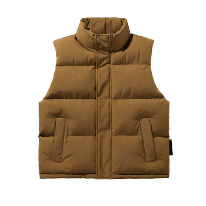 Trendy Sleeveless Cotton-padded Vest