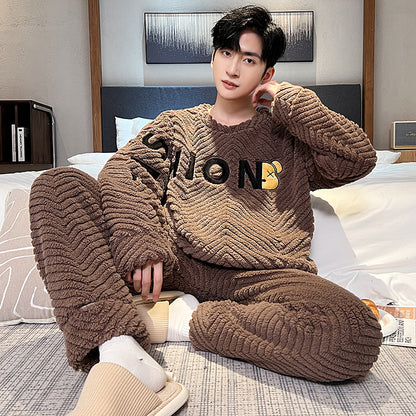 Thickened Coral Velvet Pajamas Suit