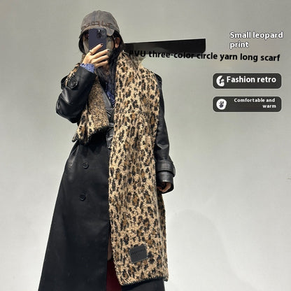 Warm Leopard Print Scarf