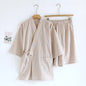 Washed Cotton Thin Striped Pajamas