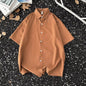 Summer Thin Section Traceless Half-sleeve Shirt Men's Korean Style