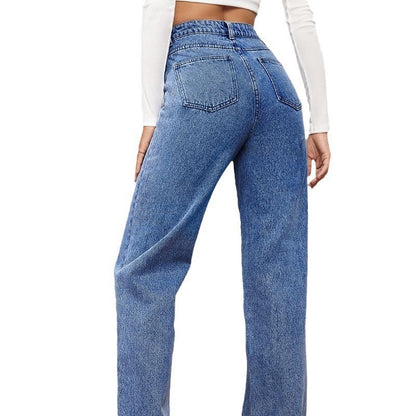 Straight Jeans Women's Mid Waist