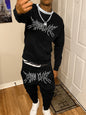 Men's Casual Fashion Round Neck Sweater Sport Pants Suit