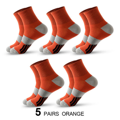 Men's Middle Tube Socks Color Matching Sports Basketball Socks