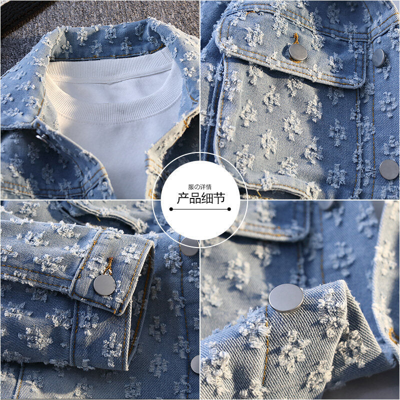 Denim Coat Youth Spring Men's Blue