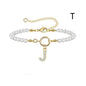 2024 New Fashion Toggle Clasp Initial Bracelet Women A-Z Letter