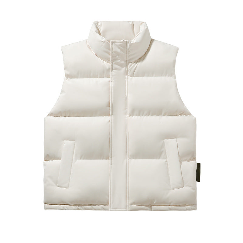 Trendy Sleeveless Cotton-padded Vest