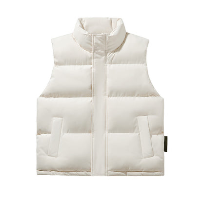 Trendy Sleeveless Cotton-padded Vest
