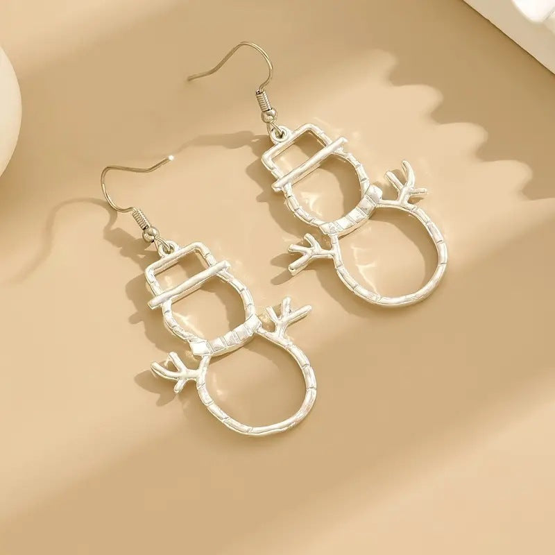 Personalized Snowman Earrings And Pendant Fashion Simple Christmas