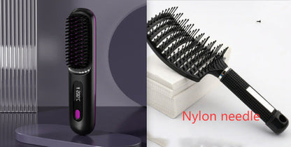 2 In 1 Straight Hair Comb Wireless Hair Straightener Brush Hair Fast
