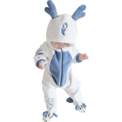 CuddleCub™ – Animal Ear Baby Jumpsuit for Autumn