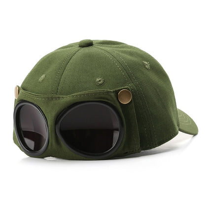 Pilot Hat Personalized Glasses Peaked Cap