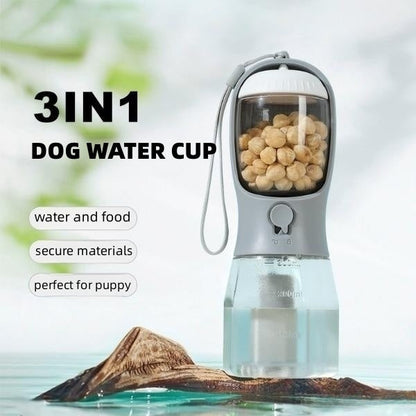 Dog Water Cup Drinking Food Garbage Bag Three-in-one Portable Small