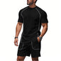 Minimalism Short Sleeve Shorts Suit