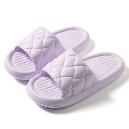 New Rhombus Home Slippers Summer Non-slip Floor Bathroom Slipper