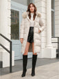 Women's Coat With Faux Fur Trim