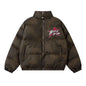 High Street Vibe All-match Embroidery Cotton Coat Jacket