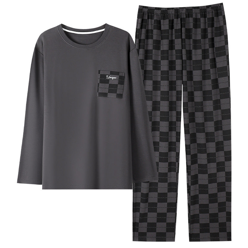 New Cotton Long Sleeve Full Cotton Casual Pajamas