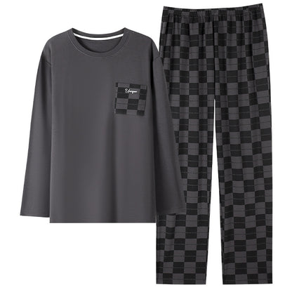 New Cotton Long Sleeve Full Cotton Casual Pajamas