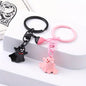 Black Ghost Cartoon Key Button Halloween Key Ring Bag Accessories