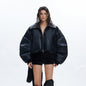 Cotton-padded Leather Coat