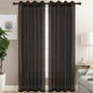 Christina - Faux Silk Semi Sheer Panel - Set of Two - Assorted Colors
